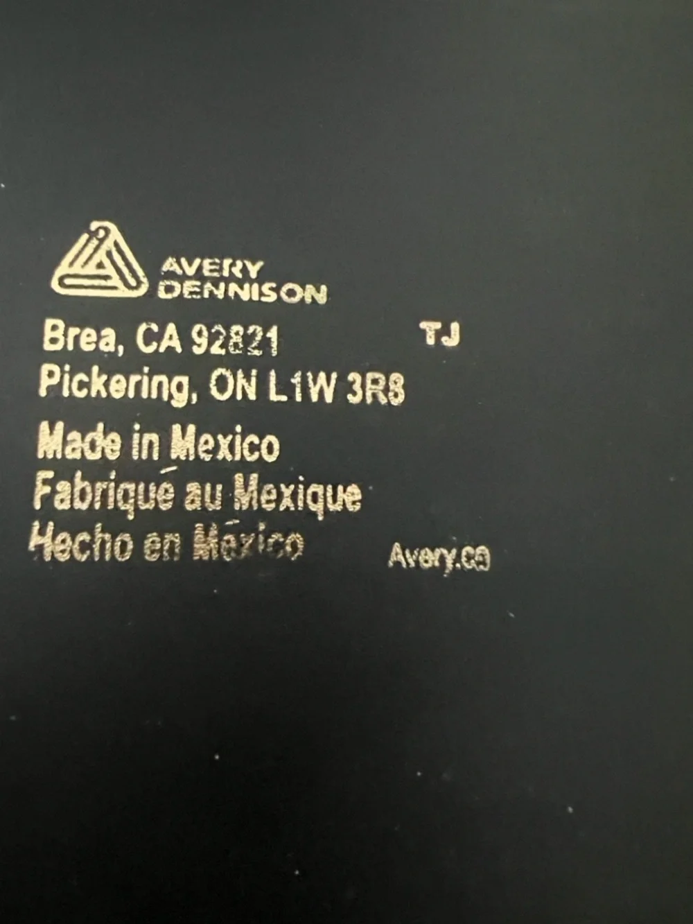 Avery 1” Legal Black Three-Ring Binder